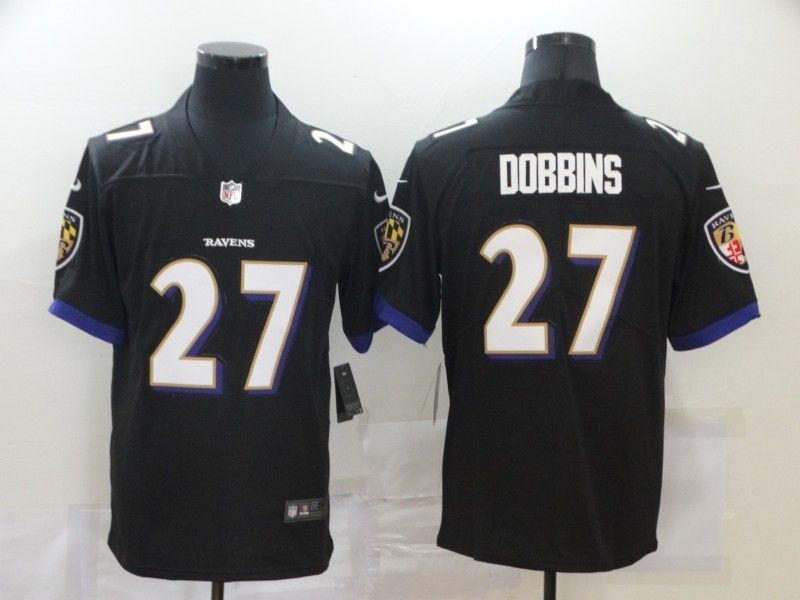 Baltimore Ravens Jk Dobbins 27 Nfl 2020 Black Jersey Bluefink