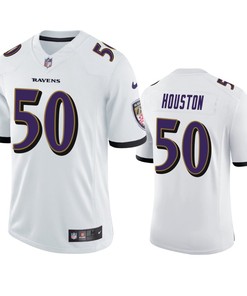 Baltimore Ravens Justin Houston 50 White Vapor Limited Jersey