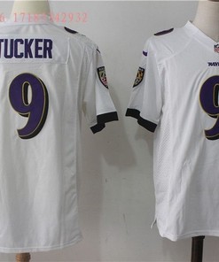 Baltimore Ravens Justin Tucker #9 2020 Nfl White Jersey Jersey