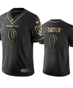 Baltimore Ravens Justin Tucker Black Golden Edition 2019 Vapor Untouchable Limited Jersey - Mens