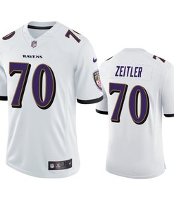 Baltimore Ravens Kevin Zeitler 70 White Vapor Limited Jersey