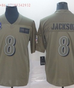 Baltimore Ravens Lamar Jackson #8 2020 Nfl Grey Jersey Jersey