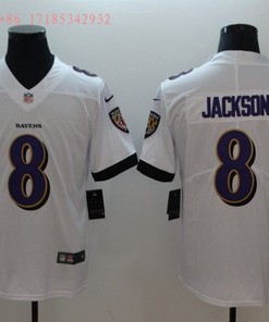 Baltimore Ravens Lamar Jackson #8 2020 Nfl White Jersey Jersey