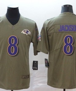 Baltimore Ravens Lamar Jackson #8 Nfl 2020 Grey Jersey