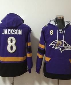 Baltimore Ravens Lamar Jackson #8 Nfl 2020 Navy Hoodie Jersey