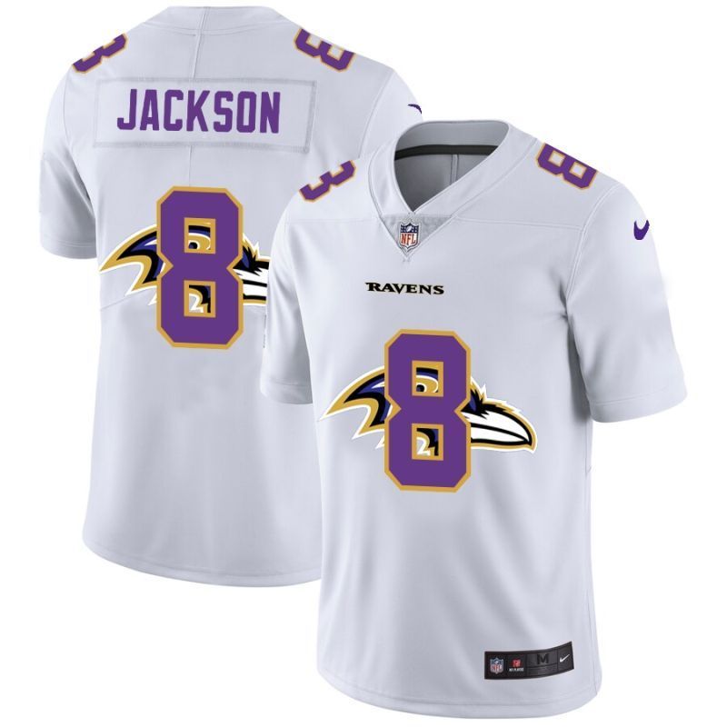 Baltimore Ravens Lamar Jackson #8 Nfl 2020 White Jersey