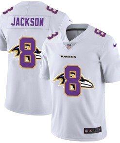 Baltimore Ravens Lamar Jackson #8 Nfl 2020 White Jersey