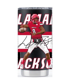 Baltimore Ravens Lamar Jackson Black Tumbler - Lamar Jackson Black Tumbler for Baltimore Ravens Fans