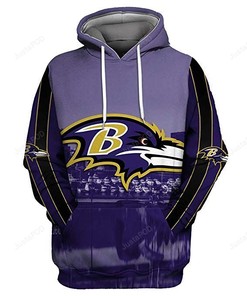 Baltimore Ravens Logo 3D Hoodie Zip Hoodie 02
