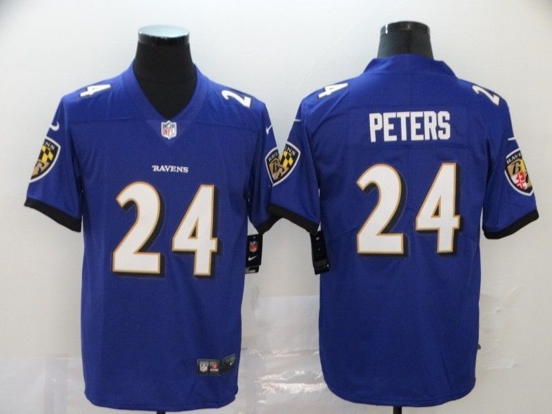 Baltimore Ravens Marcus Peters #24 Nfl 2020 Cobalt Jersey