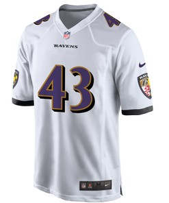 Baltimore Ravens Marcus Williams 43 Game Jersey - White Jersey