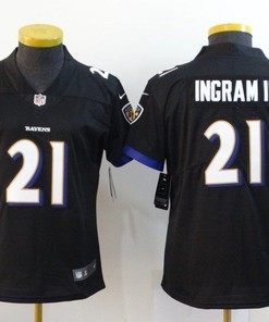 Baltimore Ravens Mark Ingram Ii #21 Nfl 2020 Black Womens Jersey