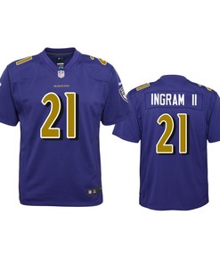 Baltimore Ravens Mark Ingram Purple Color Rush Game Jersey