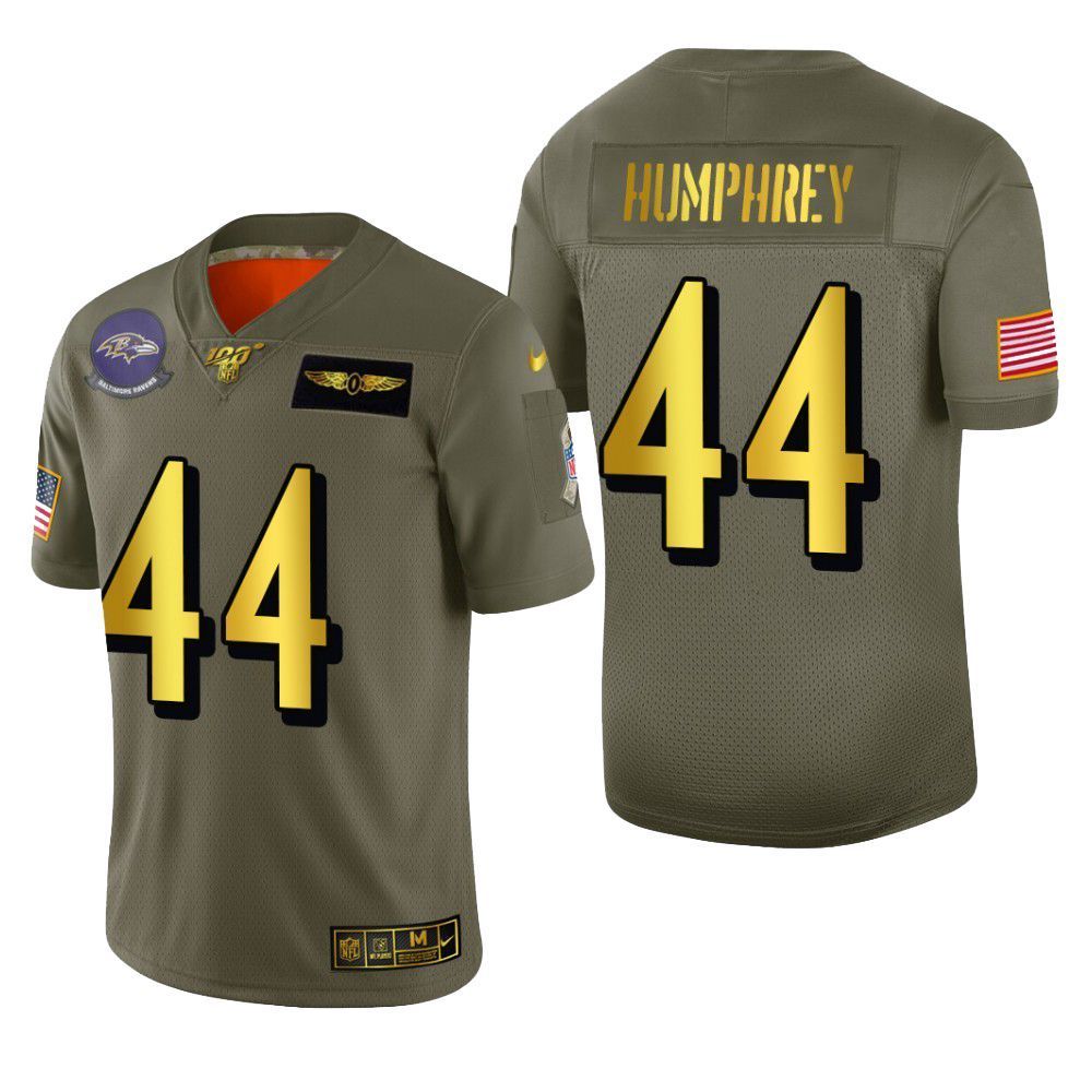 Baltimore Ravens Marlon Humphrey 2019 Salute To Service Nfl 100 Mens Jersey Metallic