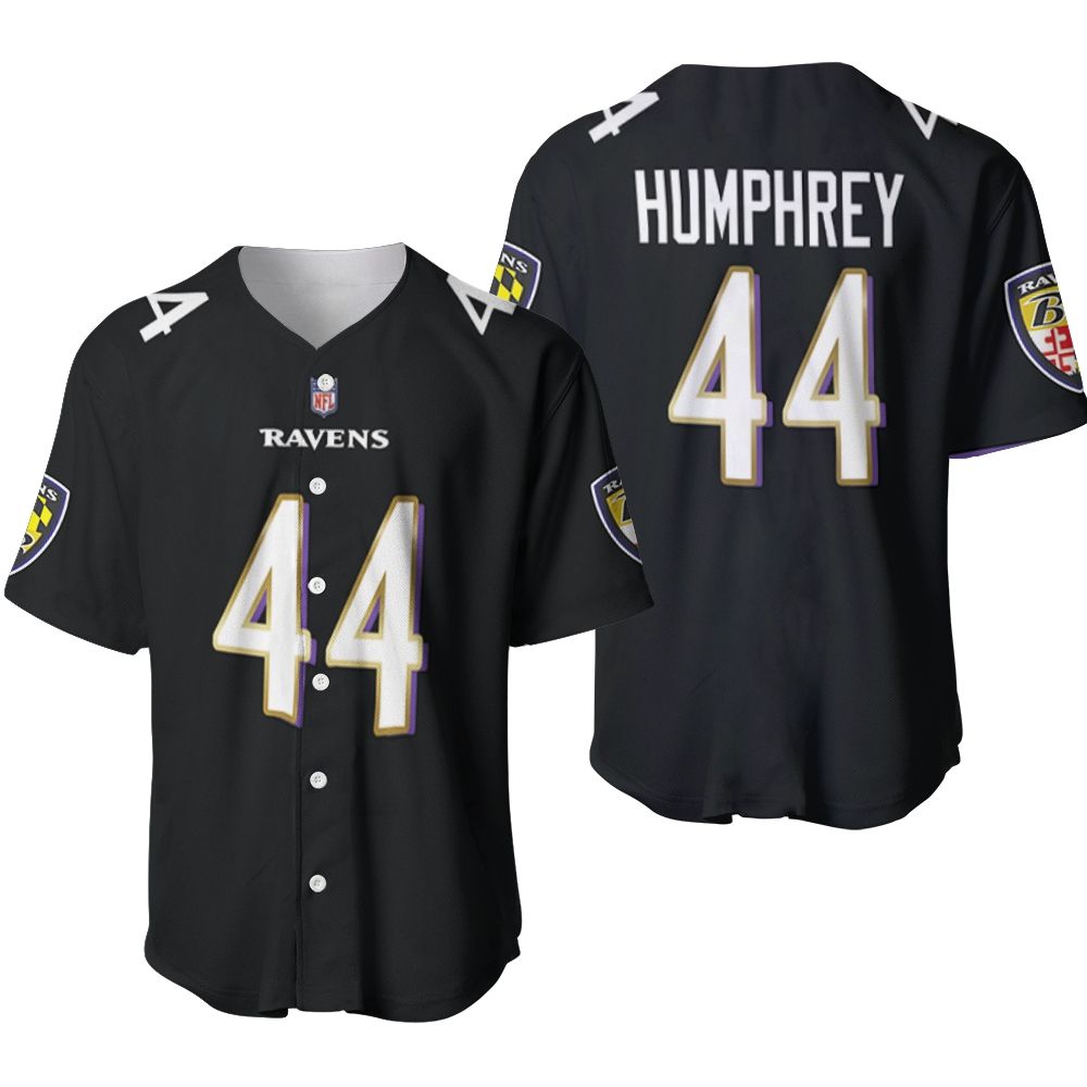 Baltimore Ravens Marlon Humphrey #44 Great Player Nfl American Football Game Jersey Black 2019 3d Designed Allover Gift For Ravens Fans Baseball Jersey