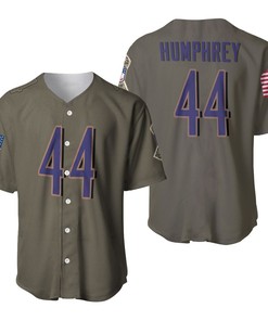 Baltimore Ravens Marlon Humphrey #44 Nfl Deion Sanders Salute To Service Retired Player Olive 3d Designed Allover Gift For Baltimore Fans Baseball Jersey