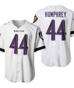 Baltimore Ravens Marlon Humphrey #44 Nfl Great Player White 100th Season 3d Designed Allover Gift For Baltimore Fans Baseball Jersey