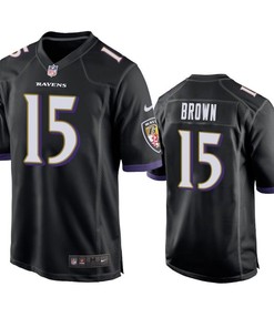Baltimore Ravens Marquise Brown 2019 Nfl Draft Black Game Jersey