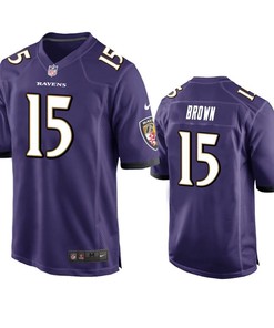 Baltimore Ravens Marquise Brown 2019 Nfl Draft Purple Game Jersey
