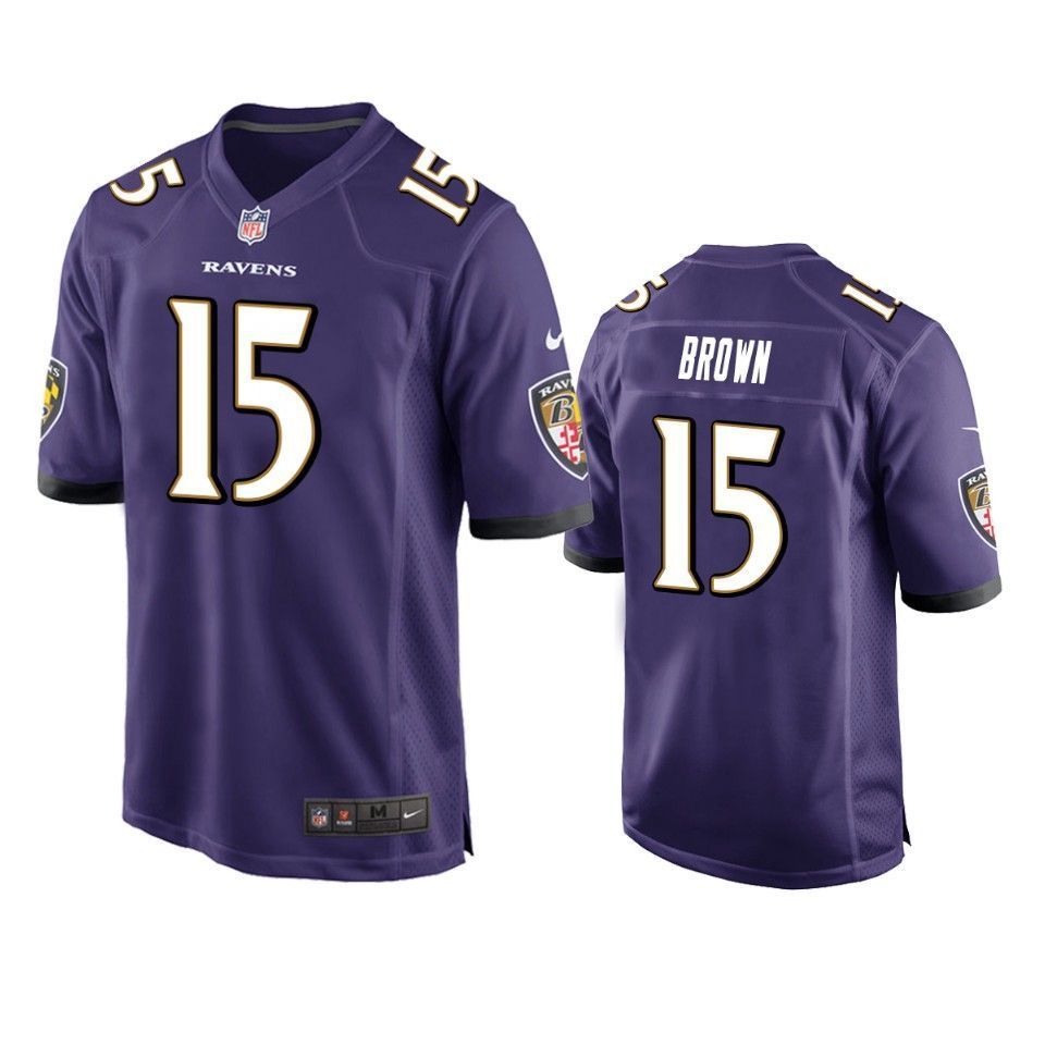 Baltimore Ravens Marquise Brown 2019 Nfl Draft Purple Game Jersey