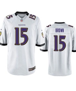 Baltimore Ravens Marquise Brown 2019 Nfl Draft White Game Jersey