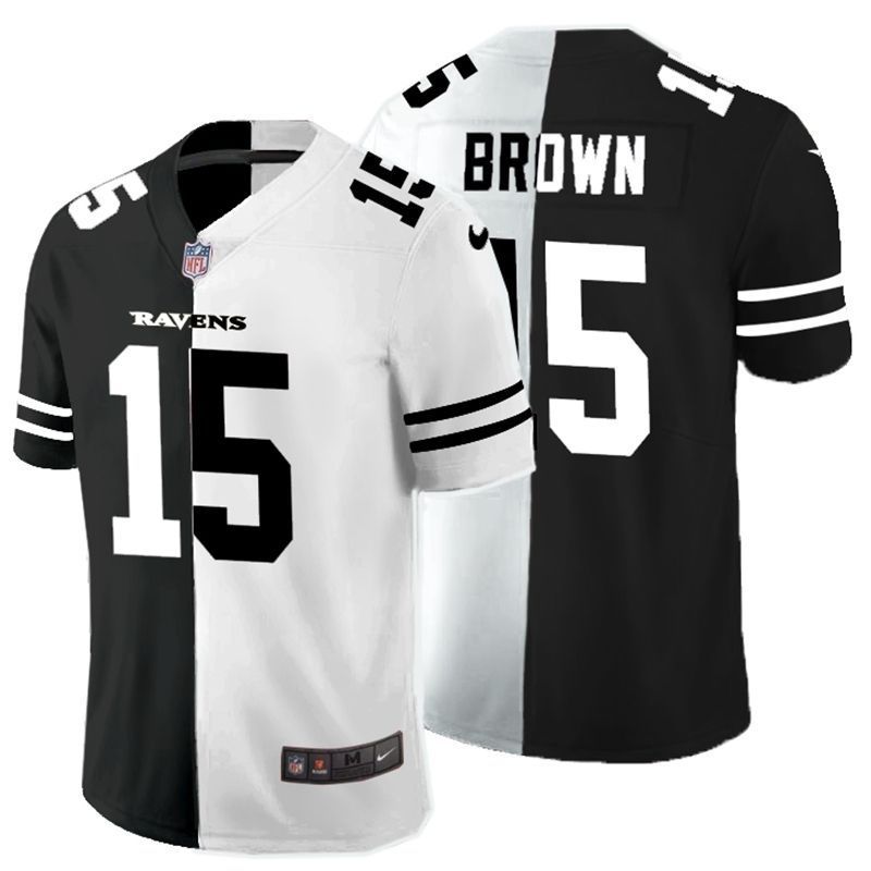 Baltimore Ravens Marquise Brown #5 Nfl 2020 Black And White Jersey