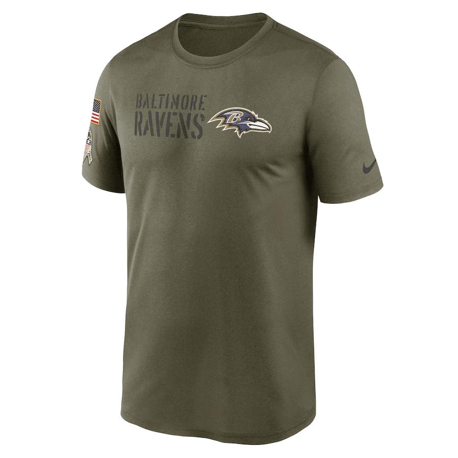 Baltimore Ravens Men 2022 Salute to Service Legend Team T-Shirt - Olive
