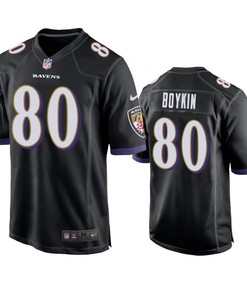 Baltimore Ravens Miles Boykin 2019 Nfl Draft Black Game Jersey