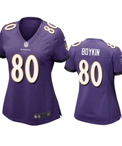 Baltimore Ravens Miles Boykin 2019 Nfl Draft Purple Game Womens Jersey