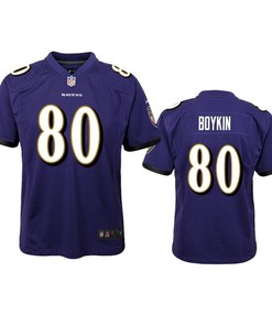 Baltimore Ravens Miles Boykin 2019 Nfl Draft Purple Game Youth Jersey