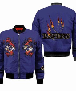 Baltimore Ravens NFL Bomber Jacket Size S-5XL