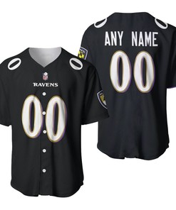Baltimore Ravens Nfl American Football Game Jersey Black 2019 3d Designed Allover Custom Gift For Ravens Fans Baseball Jersey