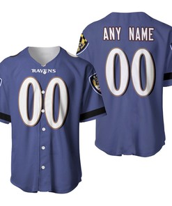 Baltimore Ravens Nfl American Football Team Logo Game Purple 2019 3d Designed Allover Custom Gift For Baltimore Fans Baseball Jersey