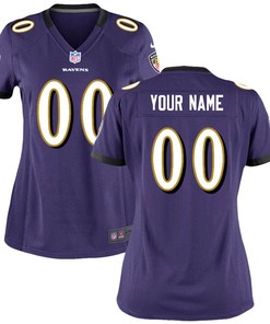 Baltimore Ravens Nike Womens Custom Game Jersey - Purple