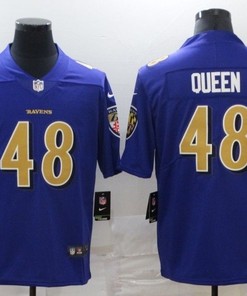 Baltimore Ravens Patrick Queen #48 Nfl 2020 Indigo Jersey