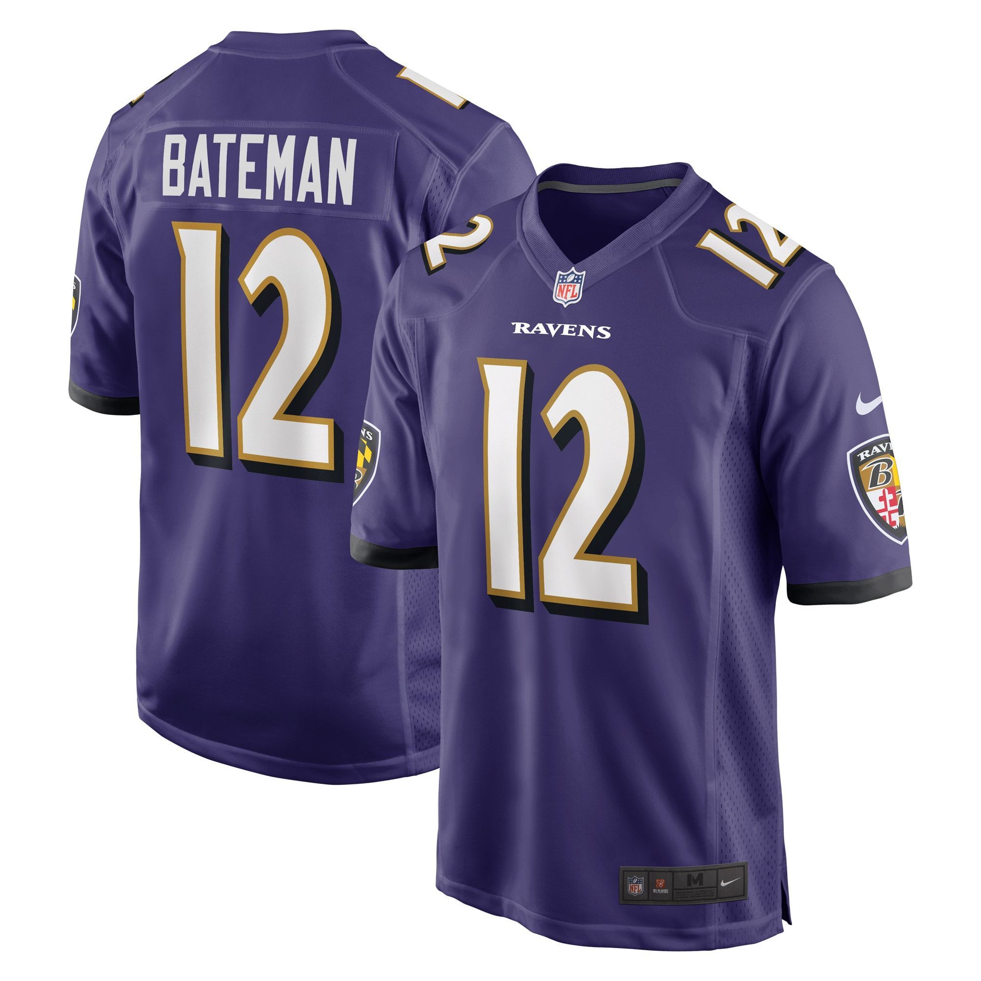 Baltimore Ravens Rashod Bateman Purple 2021 Nfl Draft First Round Pick Game Mens Jersey Gift For Ravens Fans