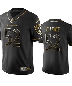 Baltimore Ravens Ray Lewis Black Golden Edition 2019 Vapor Untouchable Limited Jersey - Mens