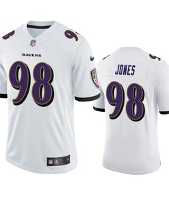 Baltimore Ravens Travis Jones 98 White Vapor Limited Jersey
