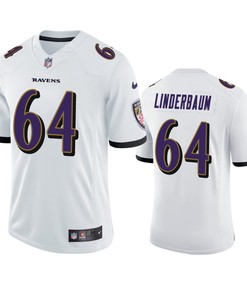 Baltimore Ravens Tyler Linderbaum 64 White Vapor Limited Jersey