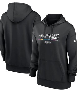 Baltimore Ravens Women's 2022 NFL Crucial Catch Therma Performance Pullover Hoodie - Black