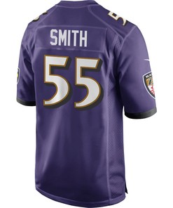 Baltimore Ravens Za'Darius Smith 55 Game Jersey - Purple Jersey