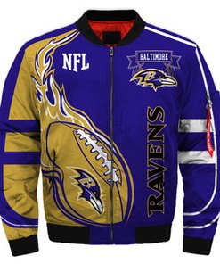 Baltimore Ravens bomber jacket Fashion winter coat gift for men