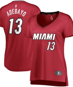 Bam Adebayo Miami Heat Fanatics Branded Womens Fast Break Player Jersey - Statement Edition - Maroon Nba