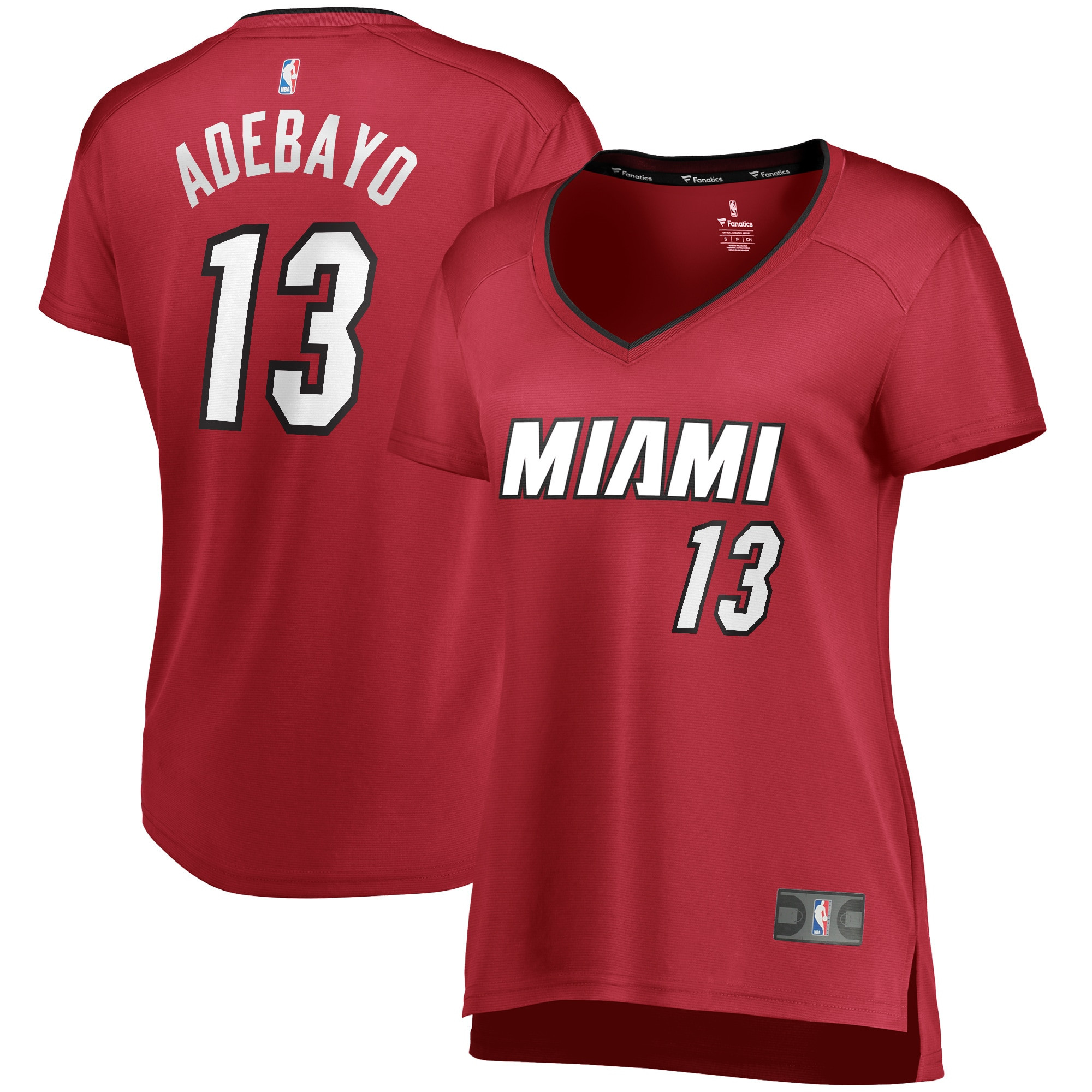 Bam Adebayo Miami Heat Fanatics Branded Womens Fast Break Player Jersey - Statement Edition - Maroon Nba