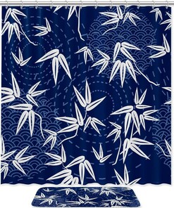 Bamboo Background Shower Curtain for Bathrooms - Perfect for Showers, Stalls and Bathtubs