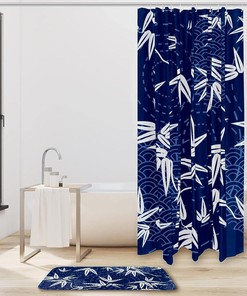 Bamboo Background Shower Curtain for Bathrooms - Perfect for Showers, Stalls and Bathtubs