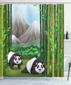 Bamboo Shade with Sun Beams Shower Curtain - Perfect for Jungle and Zen Home Decor