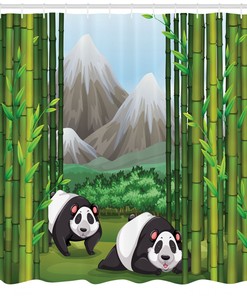 Bamboo Shade with Sun Beams Shower Curtain - Perfect for Jungle and Zen Home Decor