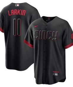 Barry Larkin 11 Cincinnati Reds 2023 City Connect Men Jersey - Black