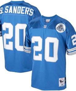 Barry Sanders 20 Detroit Lions Mitchell & Ness 1993 Throwback Retired Player Jersey - Blue